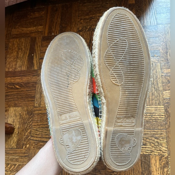 PAUL SMITH Rainbow Striped Men’s Espadrilles Shoes Size 43 - Picture 10 of 12